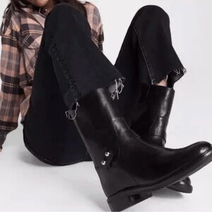 Rag & Bone Black Leather Combat Boots